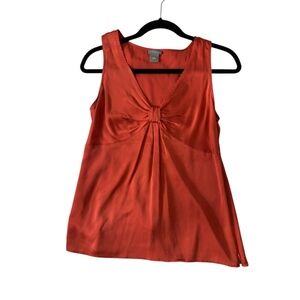 Gorgeous burnt orange Ann Taylor sleeveless silk top